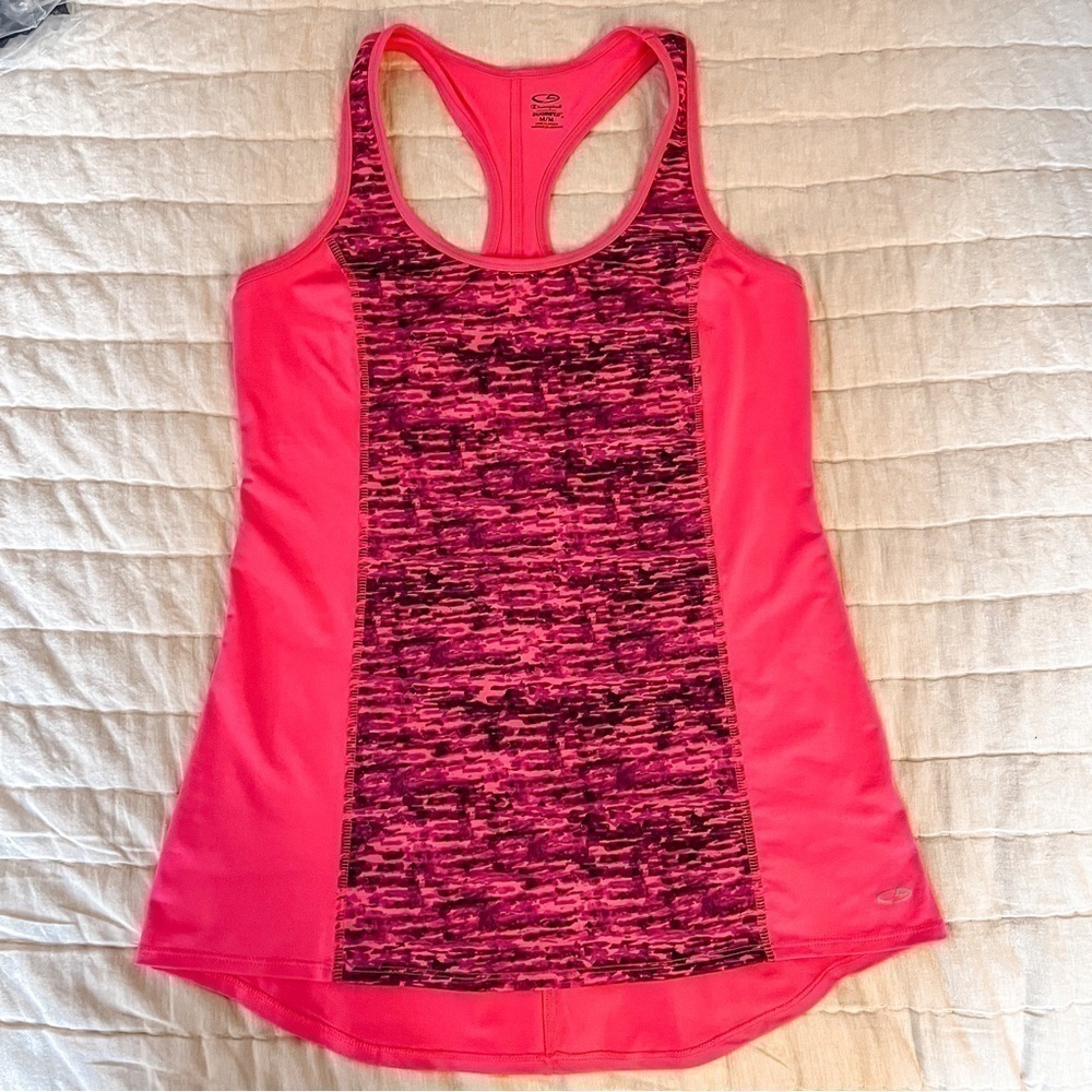 Champion Pink Racerback Moisture Wicking Activewear Tank Top Size Medium